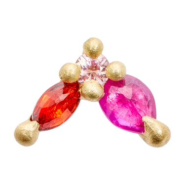 Pink Floret Stud Earring - Made to Order